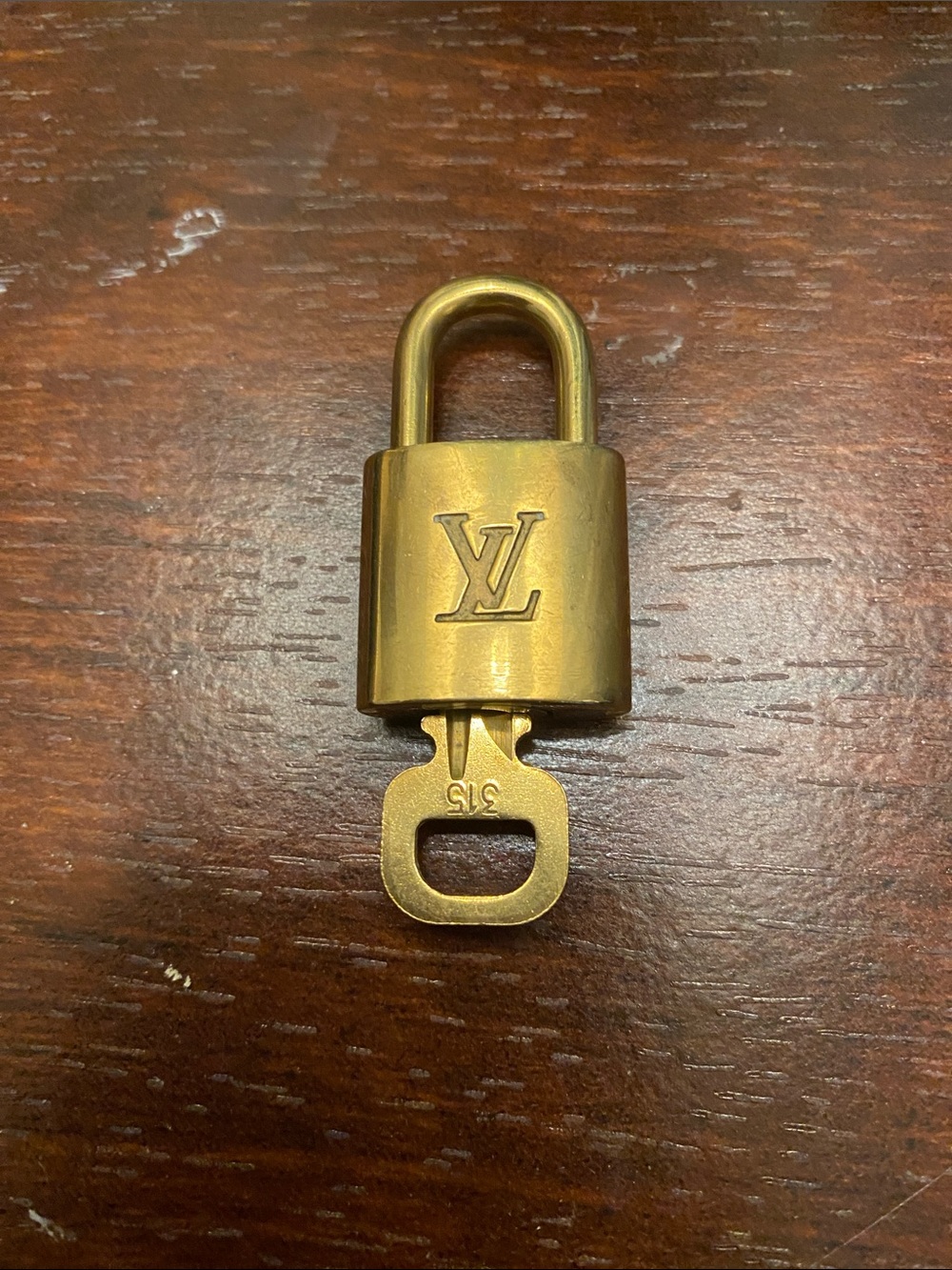 Louis Vuitton Brass Padlock and Key 315